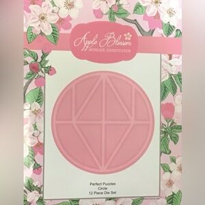 12 piece Perfect Puzzles Circle Die Set Cards Gift Bags Scrapbook